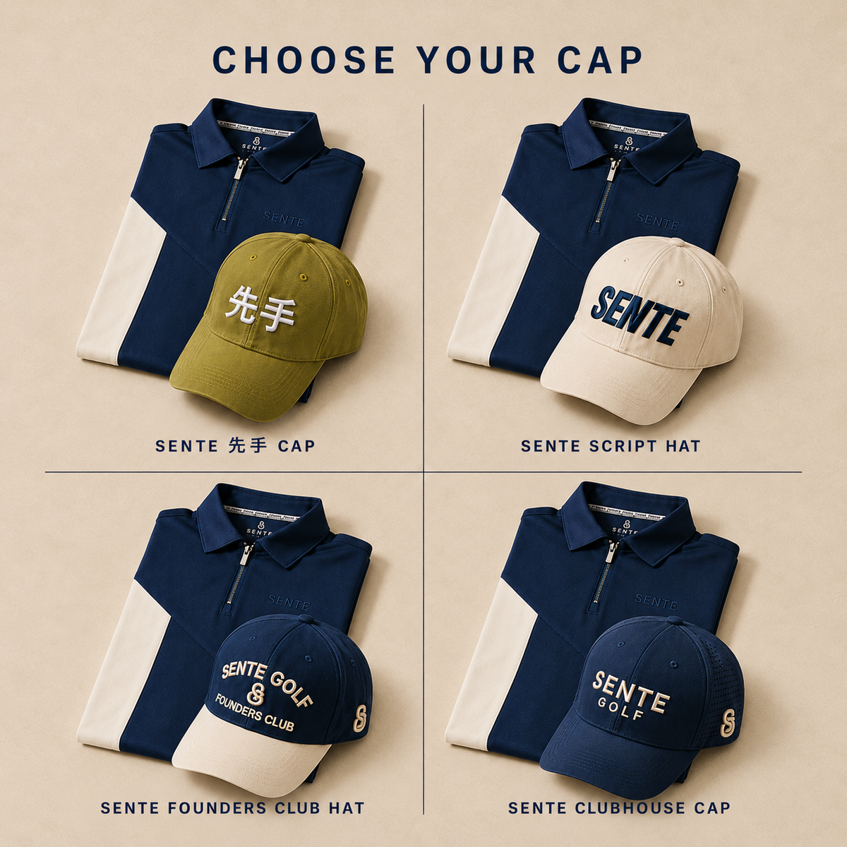 Choose your SENTE golf cap for the First Tee Ready Kit